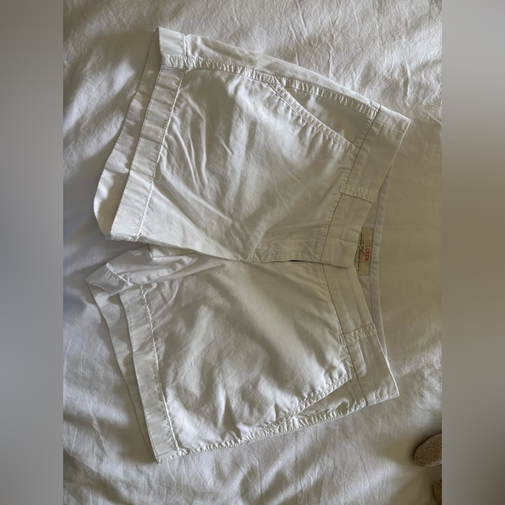J Crew White Chino Shorts